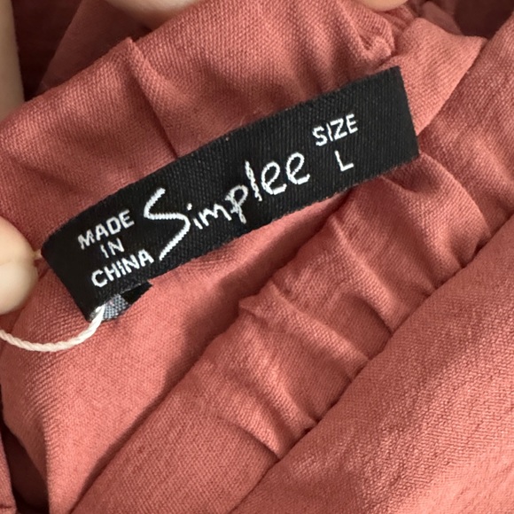 Simple Dusty Rose Tiered V-Neck Maxi Dress - Picture 2 of 4